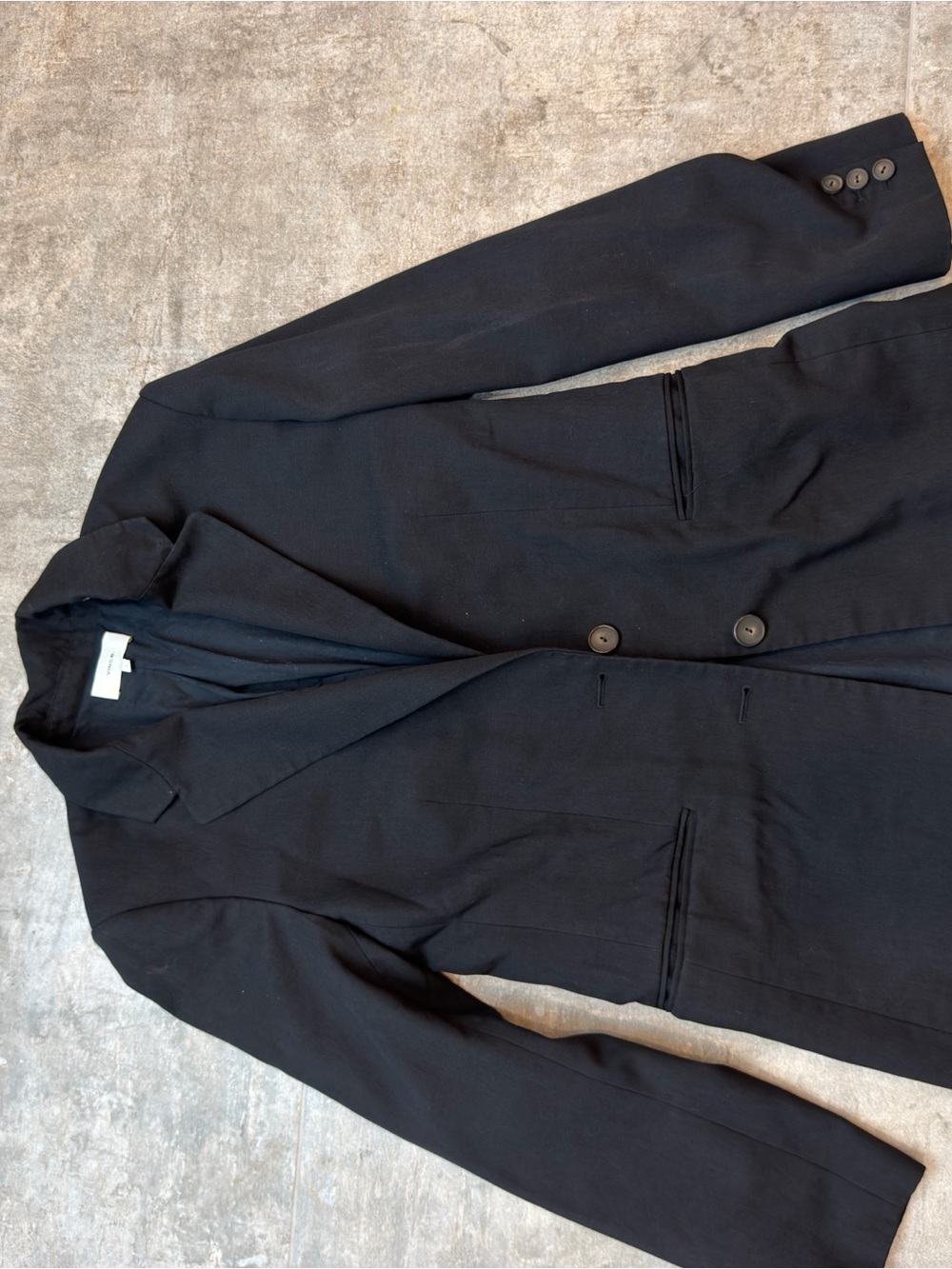 Vince Black Classic Notch Collar Blazer